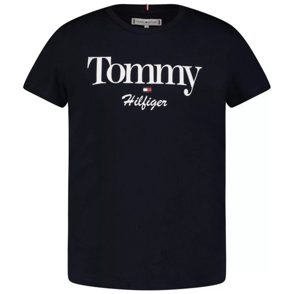 Tommy Hilfiger Graphic Glitter Tee KG0KG06821 DW5 Desert Sky