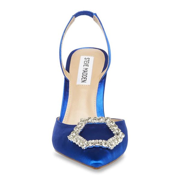 STEVE MADDEN Vionnet Sandal SM11001965-04003-006 Blue Satin
