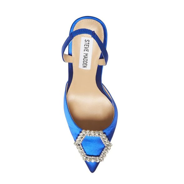 STEVE MADDEN Vionnet Sandal SM11001965-04003-006 Blue Satin