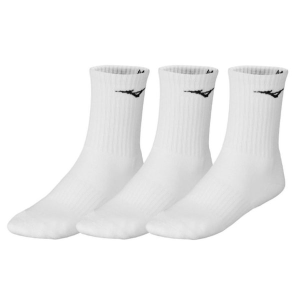 Mizuno 3Pairs Training Socks 32GX2505 01 White