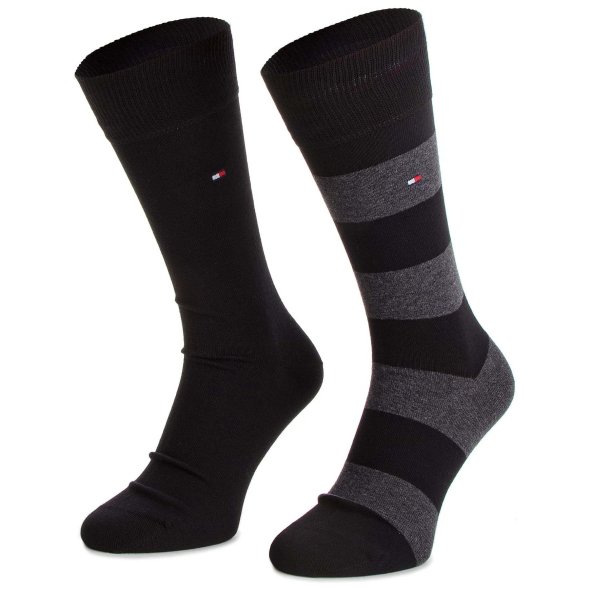 Ανδρικές Κάλτσες Tommy Hilfiger 342021001 200 Black (2 Ζεύγη)