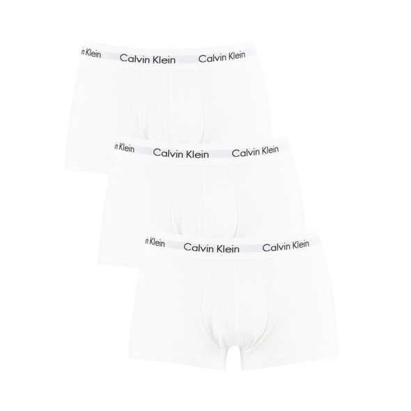 Calvin Klein 3 Pack Low Rise Cotton Stretch Trunks U2664G-100