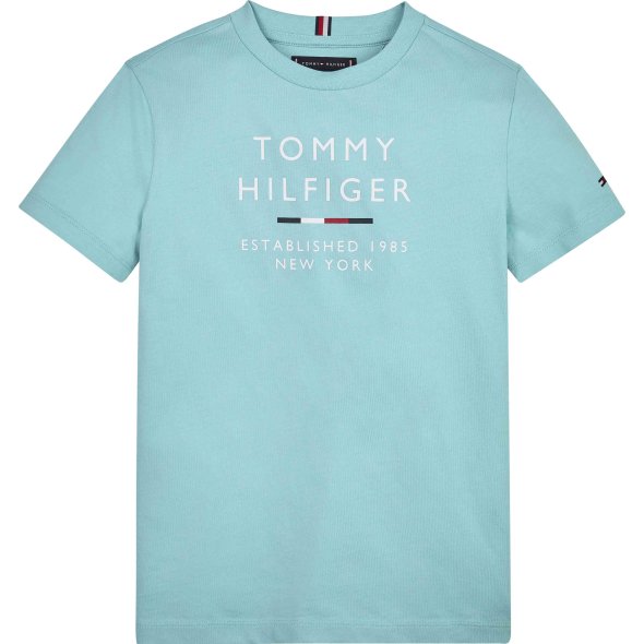 Tommy Hilfiger Kids Th Logo Tee KB0KB08027s L67 Ocean Tide