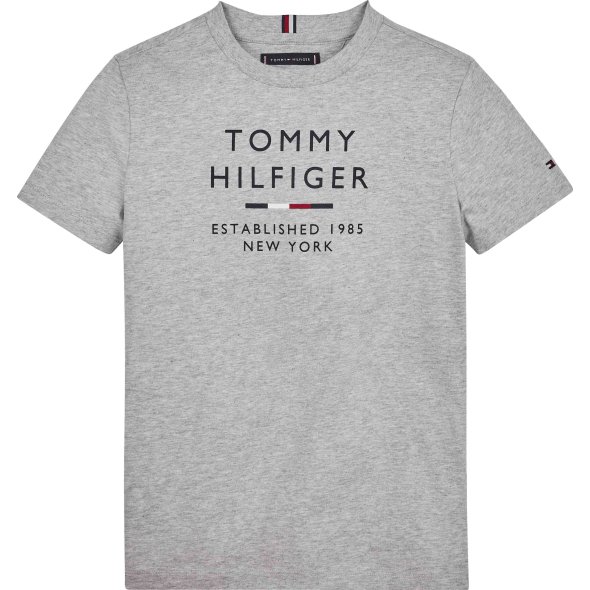 Tommy Hilfiger Th Logo Tee S/S KB0KB08027s P01 Light Grey