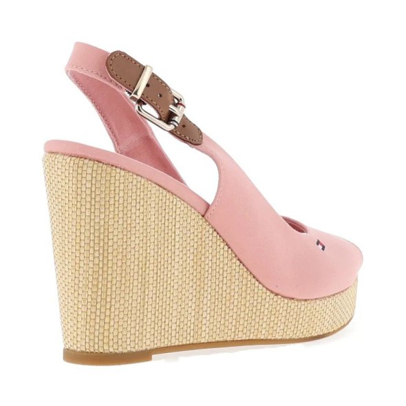 Tommy Hilfiger Iconic Elena Sling Back Wedge FW0FW04789 TQS Soothing Pink