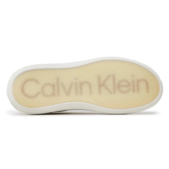 Calvin Klein Raised Cupsole Lace Up Satin HW0HW01426 YBJ Marshmallow