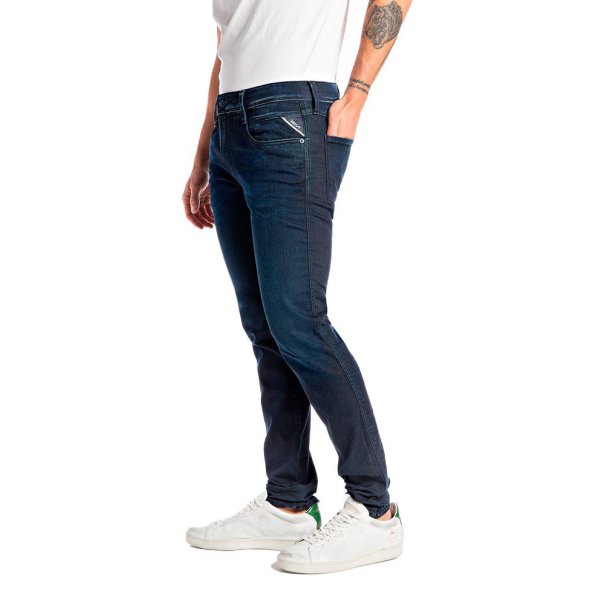 Replay Hyperflex Re-Used Forever Blue Slim Fit Anbass Jeans M914Y .000.661 HY1 007 Dark Blue