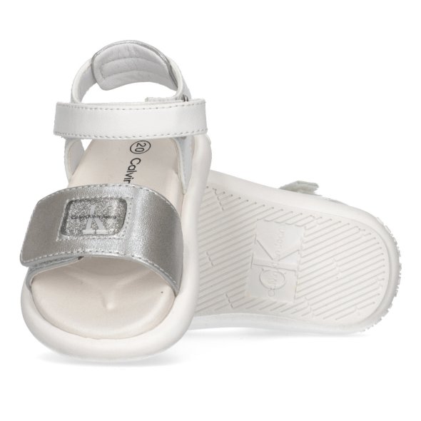 Calvin Klein Kids Velcro Sandal V3A2-80496-1598 X059 Silver/White