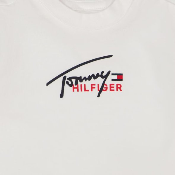 Tommy Hilfiger Baby Script Logo Tee KN0KN01621 YBR White