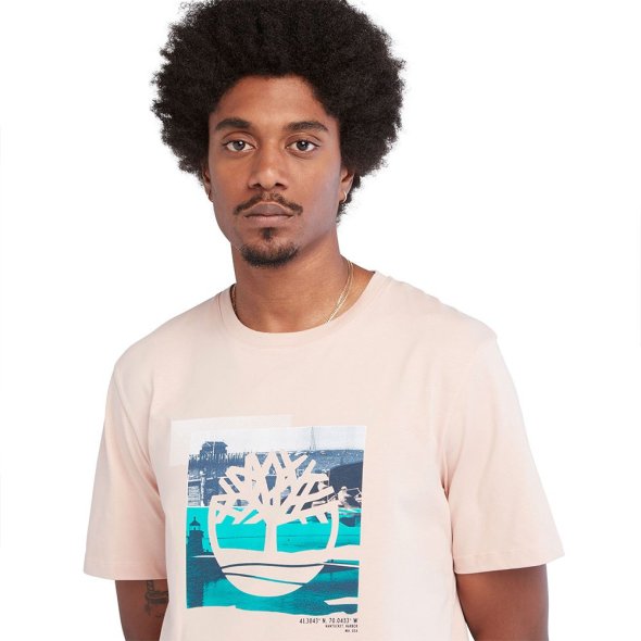 Timberland Coast Graphic Tee A65WH 662 Cameo Rose