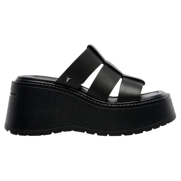 Windsor Smith Capricorn Sandal Black Leather