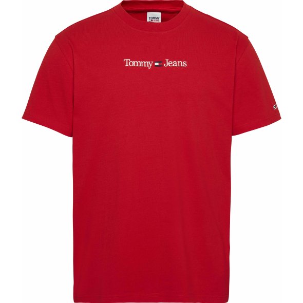 Tommy Hilfiger Tjm Classic Linear Logo Tee DM0DM14984 XNL Deep Crimson