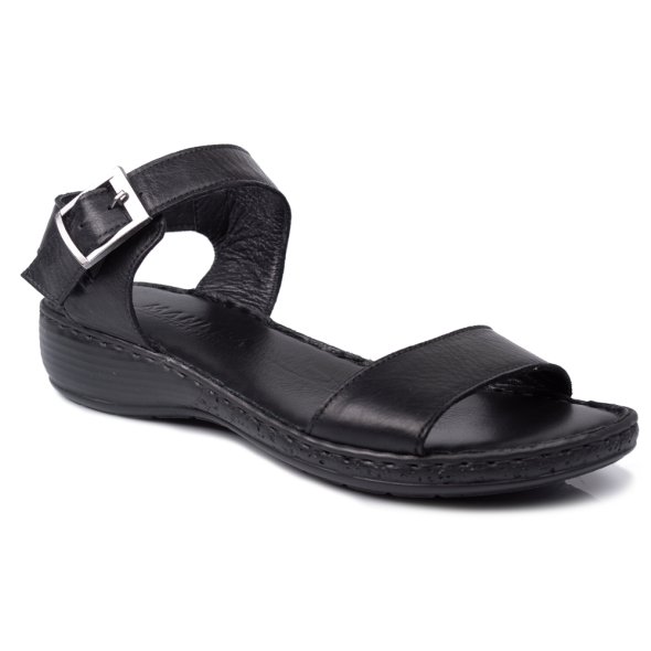 Apostolidis Shoes Δερμάτινο Πέδιλο 9270 Μαύρο