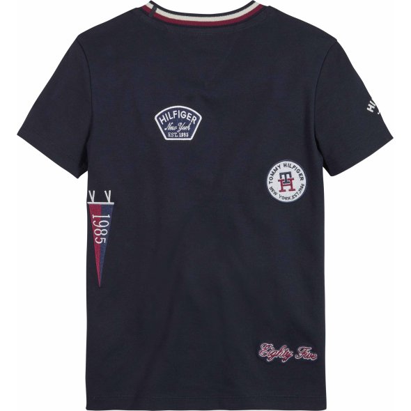 Tommy Hilfiger Kids Multibadge Monogram T-Shirt KB0KB08209 DW5 Desert Sky