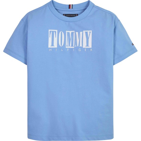 Tommy Hilfiger Kids Seasonal Tommy Logo Tee KB0KB08213 CY7 Skysail
