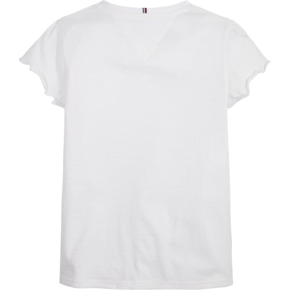 Tommy Hilfiger Kids Essential Ruffle Sleeve Top KG0KG07052s YBR White