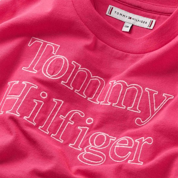 Tommy Hilfiger Kids Stitch Tee KG0KG07264 TJN Laser Pink