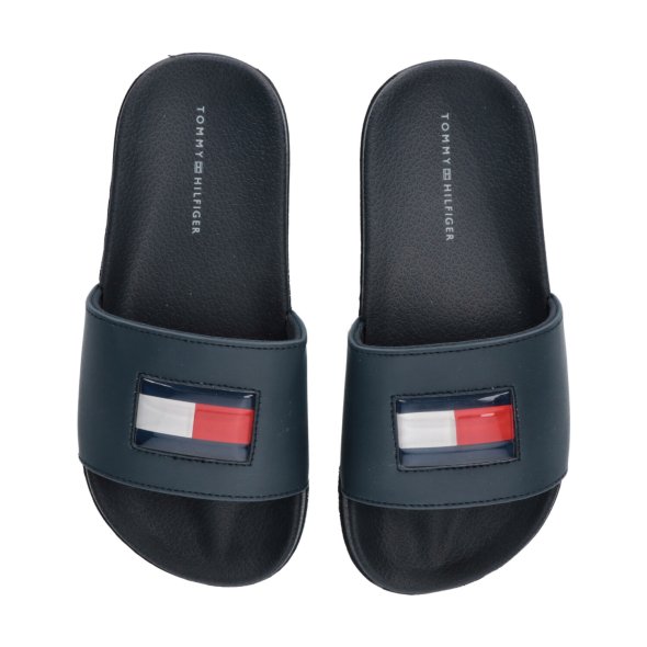 Tommy Hilfiger Kids Flag Print Pool Slide T3B0-32930-1172 800 Blue
