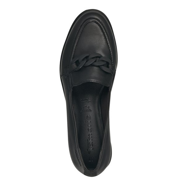 Tamaris Γυναικείο Loafer 1-24201-41 003 Black Leather