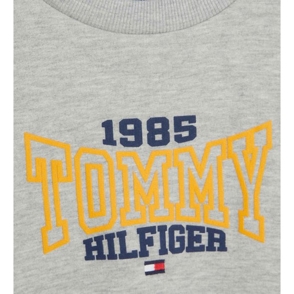 Tommy Hilfiger 1985 Varsity Sweatshirt KB0KB08301 PIN New Light Grey Heather