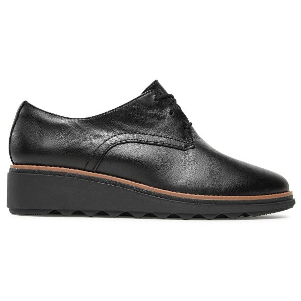 Clarks Γυναικείο Δερμάτινο Παπούτσι Sharon Rae 26175416 Black Leather