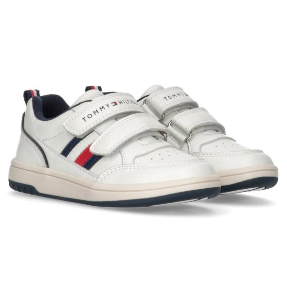 Tommy Hilfiger Kids Low Top Velcro Sneakers T3B9-33101-1355 530 Off White
