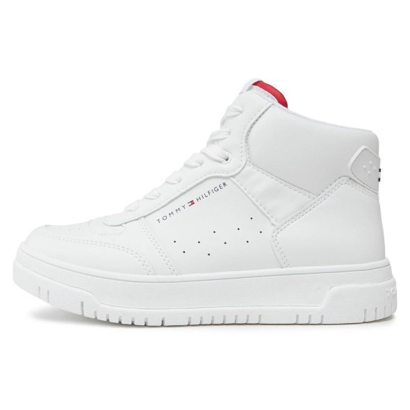 Tommy Hilfiger High Top Lace Sneaker T3X9-33122-1355 530 White