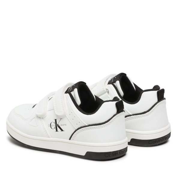 Calvin Klein Kids Low Cut Velcro Sneaker V1B9-80719-1355 100 Λευκό