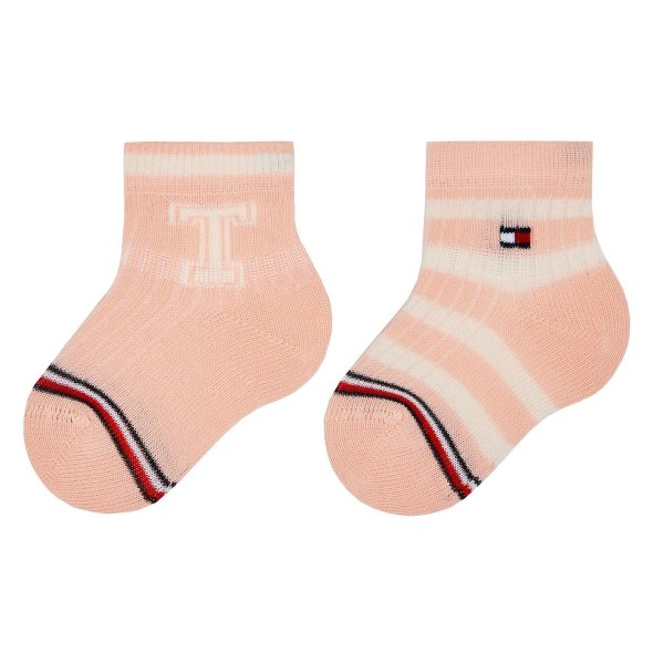 Tommy Hilfiger Σετ 2 Ζευγάρια παιδικές κάλτσες 701224996 003 Pink Combo