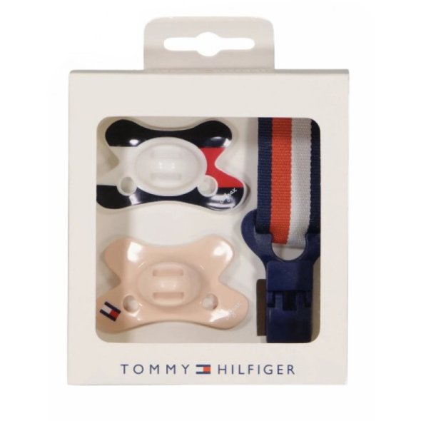 Tommy Hilfiger Baby Dummy 2 Pack With Clip KN0KN01602 TOI Pink Breeze