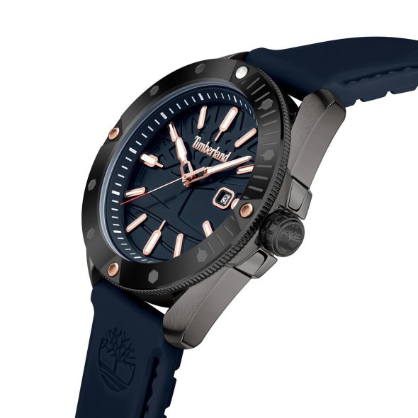 Timberland Ανδρικό ρολόι Carrigan TDWGN2102901 Blue Leather Strap 