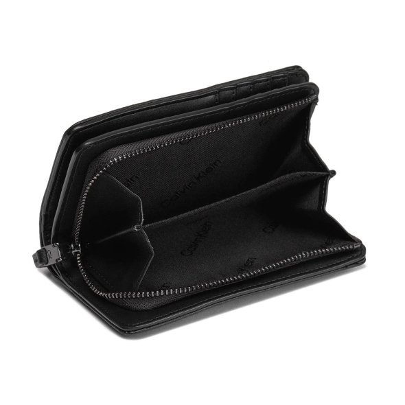 Calvin Klein Re-Lock Quilt Bifold Wallet K60K611374 BEH Black