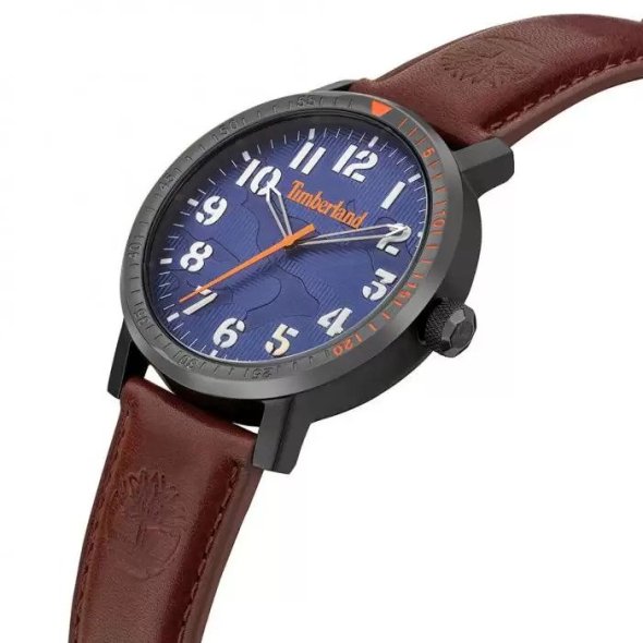 Timberland Ανδρικό ρολόι Topsmead TDWGA2101602 Brown Leather Strap 