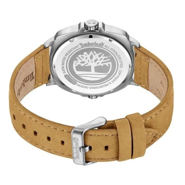 Timberland Ανδρικό ρολόι Williston TDWGB2230803 Brown Leather Strap 