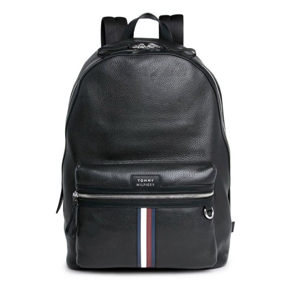 Tommy Hilfiger Premium Leather Backpack AM0AM12293 BDS Black