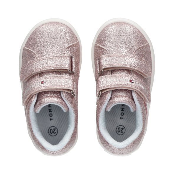 Tommy Hilfiger Kids Flag Low Cut Velcro Sneaker T1A9-33191-0375 302 Pink