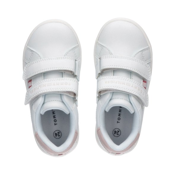 Tommy Hilfiger Kids Low Cut Velcro Sneaker T1A9-33195-1355 X134 White/Pink