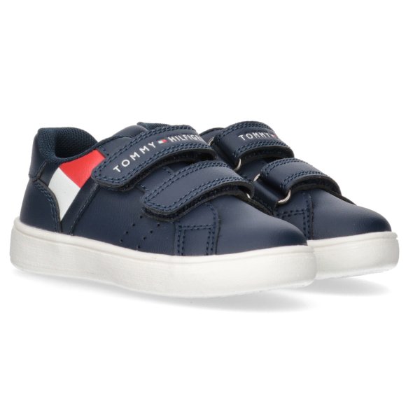 Tommy Hilfiger Kids Flag Low Cut Velcro Sneaker T1B9-33327-1355 800 Blue
