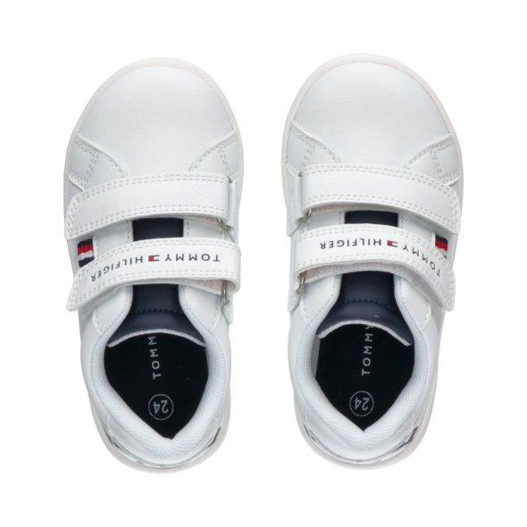 Tommy Hilfiger Kids Low Cut Velcro Sneaker T1X9-33337-1355 X336 White/Blue