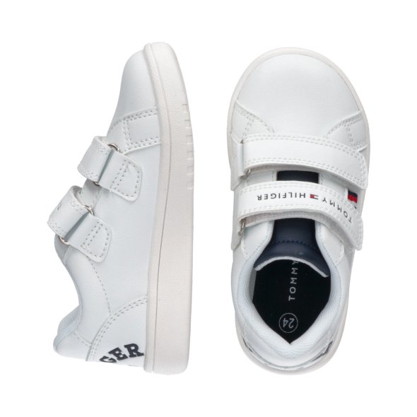 Tommy Hilfiger Kids Low Cut Velcro Sneaker T1X9-33337-1355 X336 White/Blue