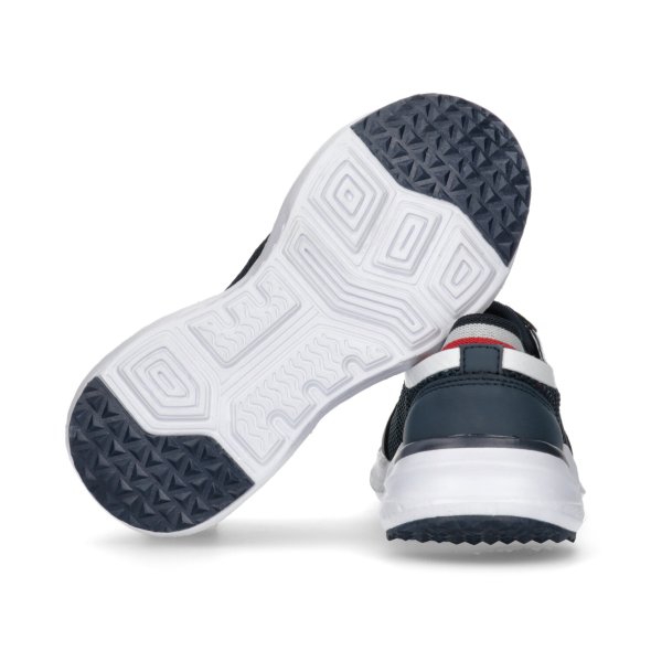 Tommy Hilfiger Kids Stripes Low Cut Lace-Up Sneaker T3B9-33395-1697 800 Blue