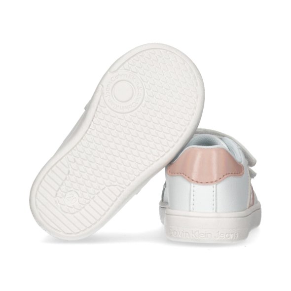 Calvin Klein Kids Low Cut Velcro Sneaker V1A9-80782-1355 X134 White/Pink
