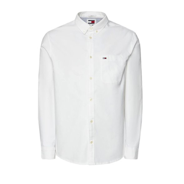 Tommy Hilfiger Tjm Reg Oxford Shirt DM0DM18335 YBR Λευκό