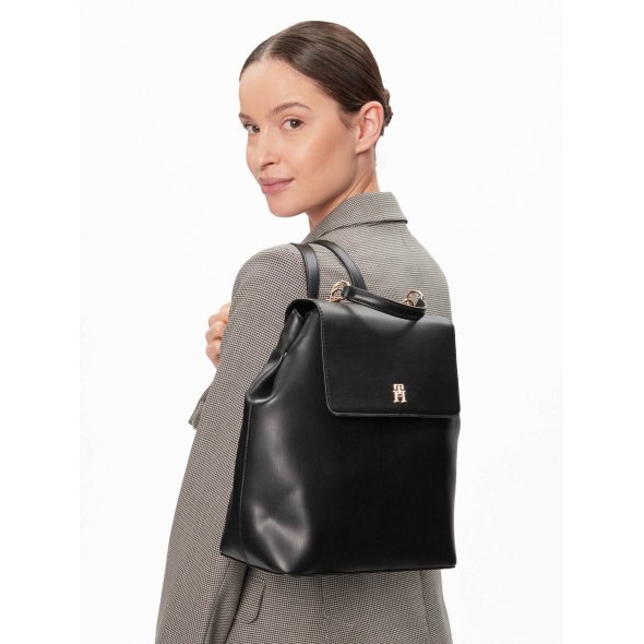 Tommy Hilfiger Th Refined Backpack AW0AW15722 BDS Μαύρο