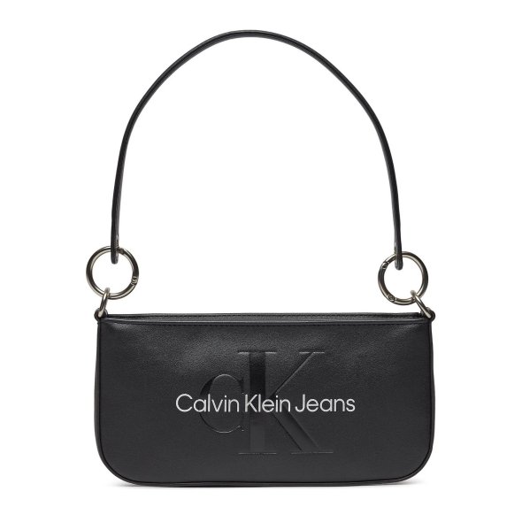 Calvin Klein Sculpted Shoulder Pouch 25 Mono K60K610679 0GL Black/Metallic Logo 