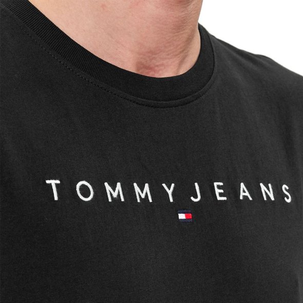 Tommy Hilfiger Tjm Reg Linear Logo Tee Ext DM0DM17993 BDS Black