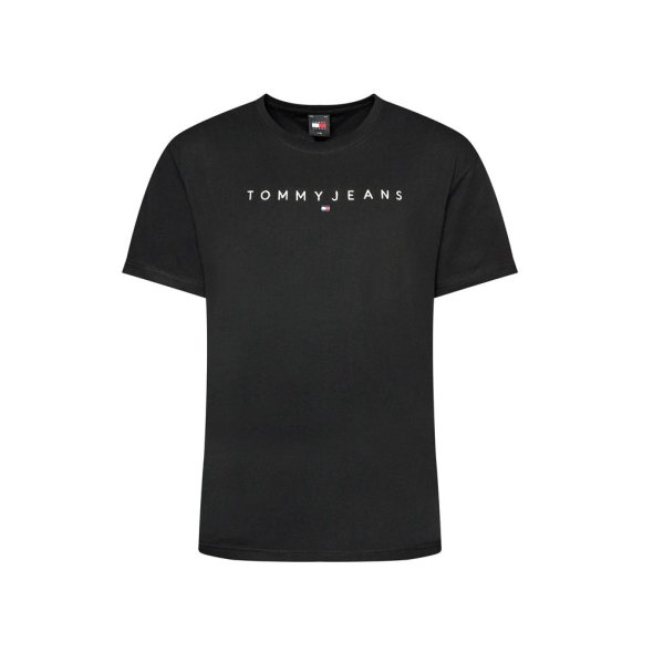 Tommy Hilfiger Tjm Reg Linear Logo Tee Ext DM0DM17993 BDS Black  