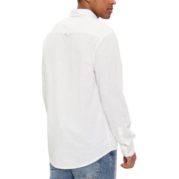 Tommy Hilfiger Tjm Reg Linen Blend Shirt DM0DM18962 YBR White