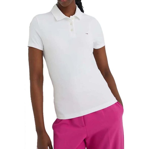 Tommy Hilfiger Γυναικείο Polo T-Shirt DW0DW17220 YBR White
