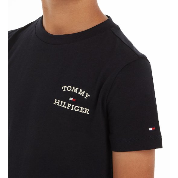 Tommy Hilfiger Th Logo Tee S/S KB0KB08807 DW5 Desert Sky (Μπλε Σκούρο)